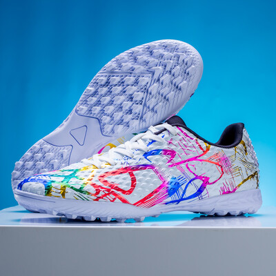 Oriģinālie futbola zābaki zāliena treniņu laukums mākslīgā zāle TF/FG futbola apavi ar piecām pusēm Bērnu futbola apavi bērniem