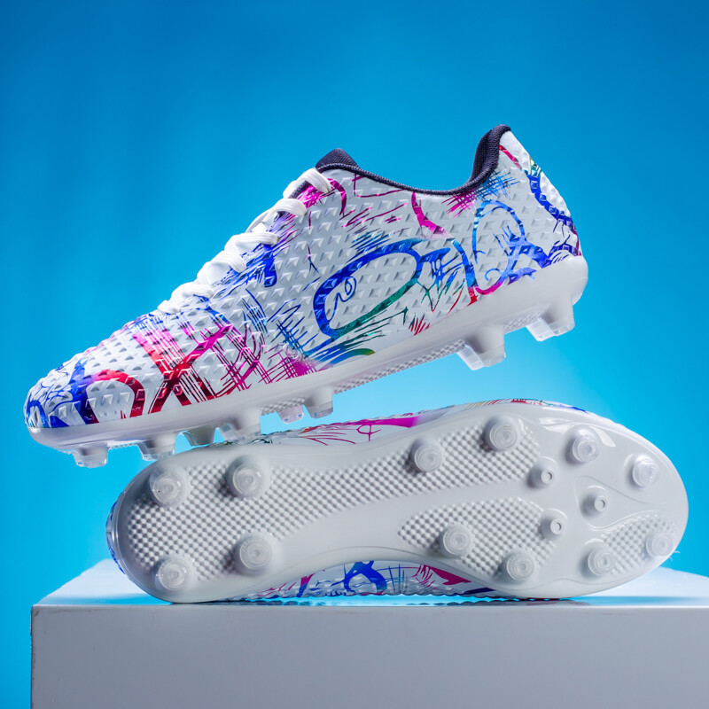 Oriģinālie futbola zābaki zāliena treniņu laukums mākslīgā zāle TF/FG futbola apavi ar piecām pusēm Bērnu futbola apavi bērniem