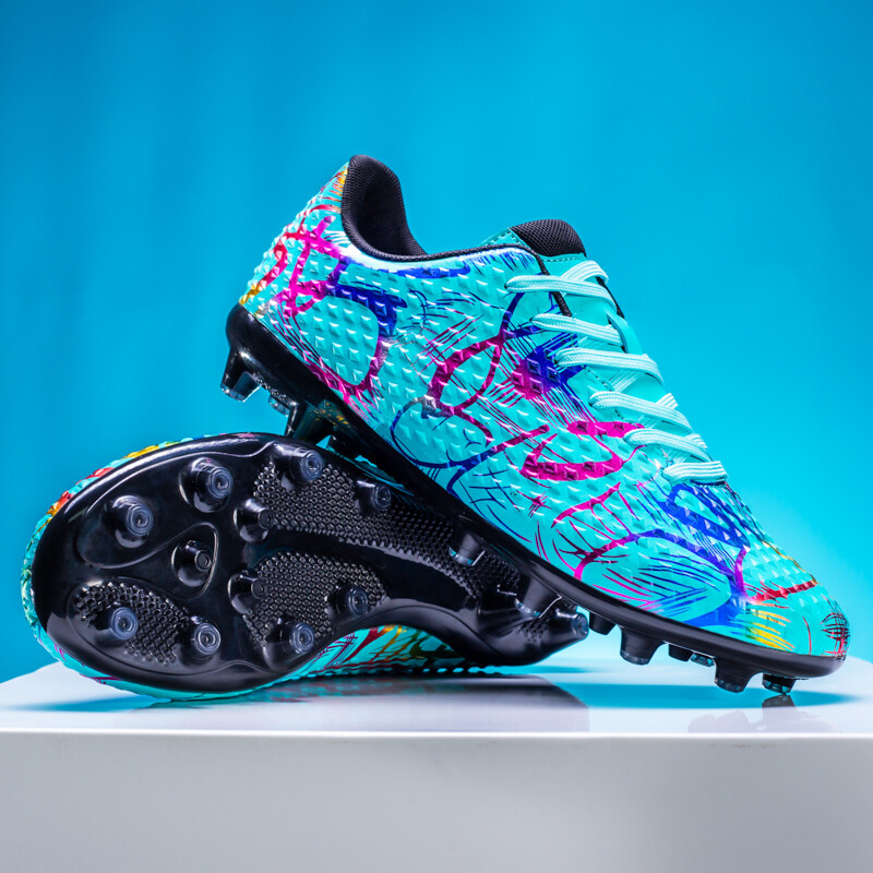 Oriģinālie futbola zābaki zāliena treniņu laukums mākslīgā zāle TF/FG futbola apavi ar piecām pusēm Bērnu futbola apavi bērniem