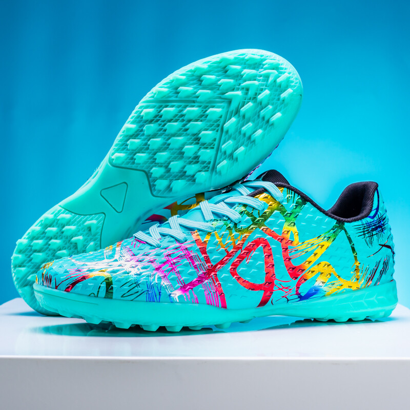 Oriģinālie futbola zābaki zāliena treniņu laukums mākslīgā zāle TF/FG futbola apavi ar piecām pusēm Bērnu futbola apavi bērniem