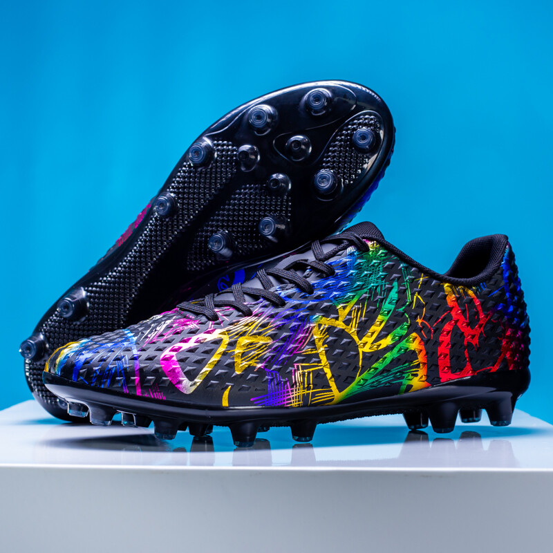 Oriģinālie futbola zābaki zāliena treniņu laukums mākslīgā zāle TF/FG futbola apavi ar piecām pusēm Bērnu futbola apavi bērniem