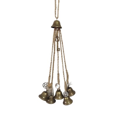 Κομψό Witch Iron Wind Chimes Διακόσμηση εξωτερικού κήπου Κρεμάστε μενταγιόν καμπάνες