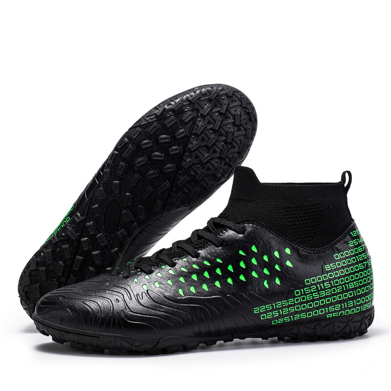 Profesionāli sporta futbola apavi Tf nolauztiem nagiem pieaugušajiem ar augstu nodilumu izturīgiem treniņu apaviem Izturīgi neslīdoši futbola apavi