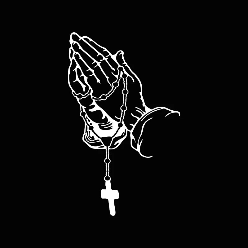 Naljepnice za unutrašnjost automobila U boji automobila molitvena gesta laserske naljepnice Bog Isus Krist Modni stil karoserije automobila ukrasne naljepnice