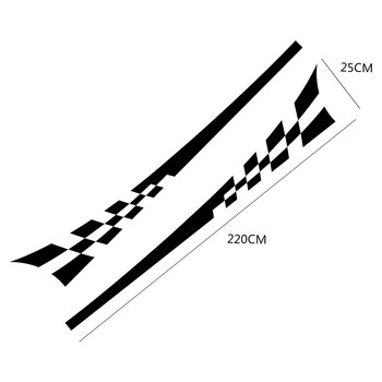 2 бр./лот 220x25cm Автомобилни Направи си сам Двустранни стикери Състезателни ленти Камуфлаж Автопродукти Автомобилна опаковка Винилово фолио Аксесоари за автомобили