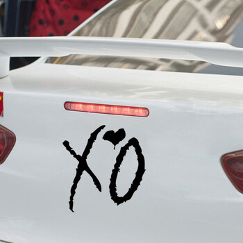 The Weeknd XO Стикер за домашни любимци Автомобил SUV Камион Прозорец Лаптоп Стена Art Trim Decal Черно сребристо-бяло Универсални водоустойчиви външни части