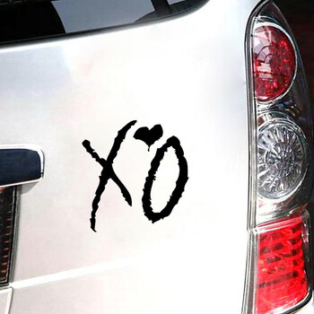 The Weeknd XO Стикер за домашни любимци Автомобил SUV Камион Прозорец Лаптоп Стена Art Trim Decal Черно сребристо-бяло Универсални водоустойчиви външни части