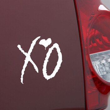 The Weeknd XO Стикер за домашни любимци Автомобил SUV Камион Прозорец Лаптоп Стена Art Trim Decal Черно сребристо-бяло Универсални водоустойчиви външни части