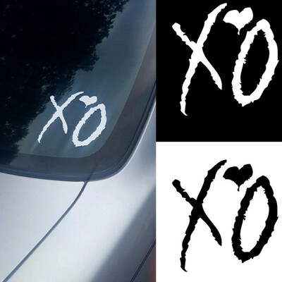 The Weeknd XO Стикер за домашни любимци Автомобил SUV Камион Прозорец Лаптоп Стена Art Trim Decal Черно сребристо-бяло Универсални водоустойчиви външни части