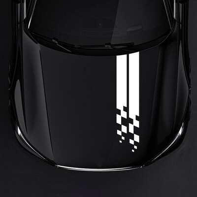 2GAB Universāls pārsegs Sporta garas svītras rūtainas auto uzlīmes Auto vāks Skrāpējumi Vinila ūdensnecaurlaidīgas uzlīmes Tuning auto aksesuāri