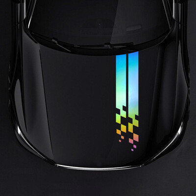 2GAB Universāls pārsegs Sporta garas svītras rūtainas auto uzlīmes Auto vāks Skrāpējumi Vinila ūdensnecaurlaidīgas uzlīmes Tuning auto aksesuāri