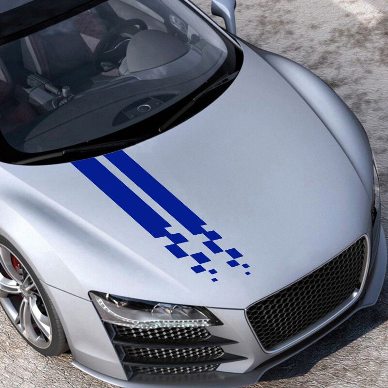 2GAB Universāls pārsegs Sporta garas svītras rūtainas auto uzlīmes Auto vāks Skrāpējumi Vinila ūdensnecaurlaidīgas uzlīmes Tuning auto aksesuāri