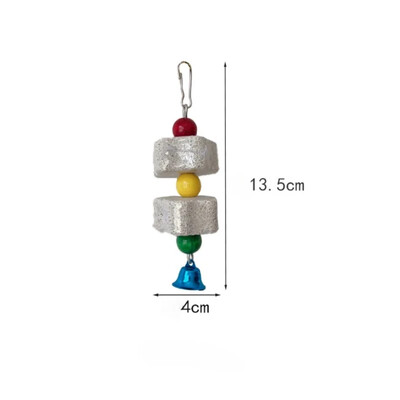 Ziedveida putna molāra rotaļlieta papagaiļa slīpēšanas akmens putnu būris rotaļlieta papagailis šinšillas vāveres rotaļlieta putnu būra aksesuāri