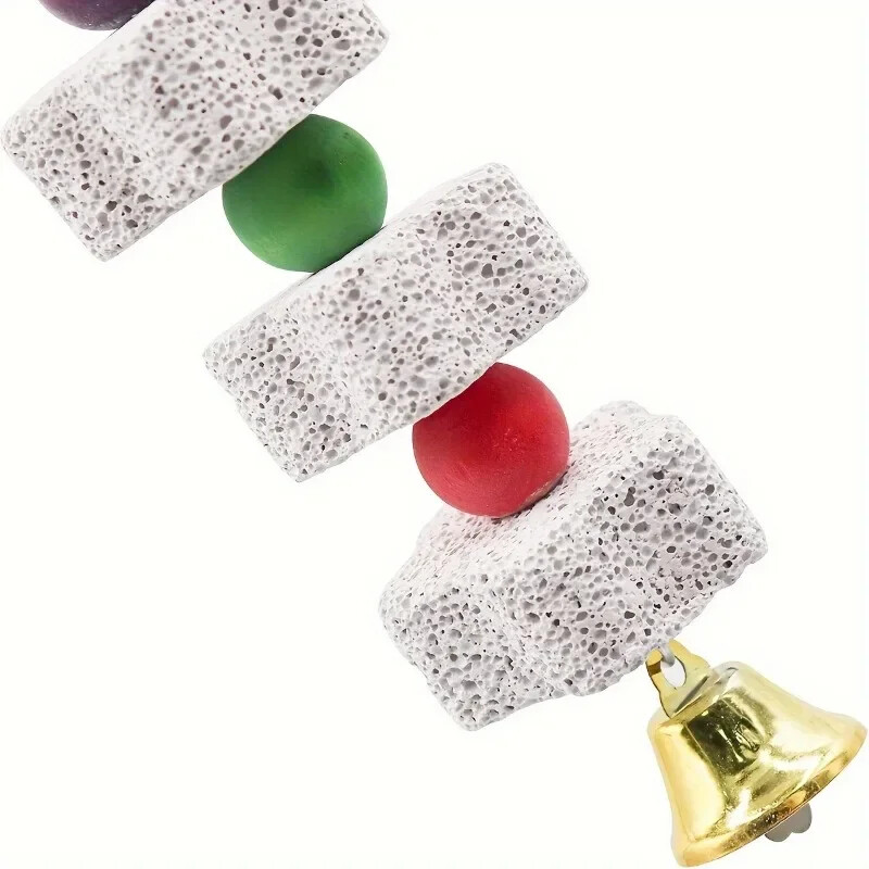 Ziedveida putna molāra rotaļlieta papagaiļa slīpēšanas akmens putnu būris rotaļlieta papagailis šinšillas vāveres rotaļlieta putnu būra aksesuāri