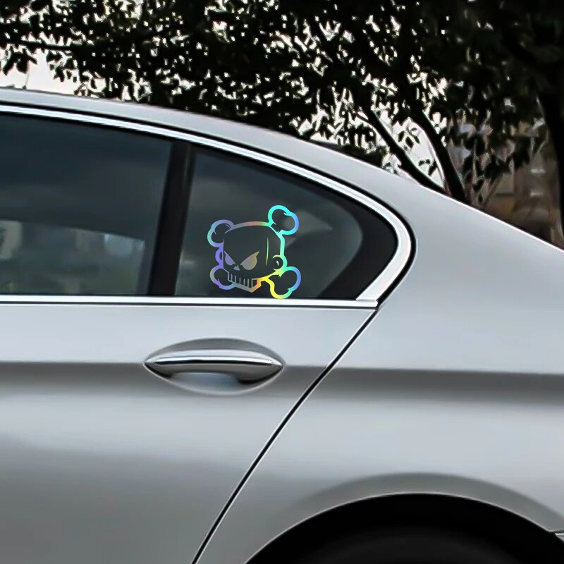 G211 1515CM dusmīga multfilmas varoņa iemiesojuma Kena Bloka galvaskausa personības automašīnas uzlīmes logu virsbūves dekorēšanai