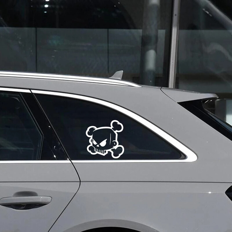 G211 1515CM dusmīga multfilmas varoņa iemiesojuma Kena Bloka galvaskausa personības automašīnas uzlīmes logu virsbūves dekorēšanai