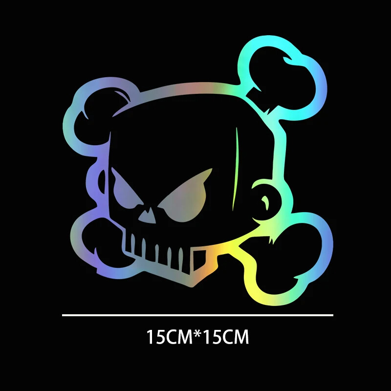 G211 1515CM dusmīga multfilmas varoņa iemiesojuma Kena Bloka galvaskausa personības automašīnas uzlīmes logu virsbūves dekorēšanai