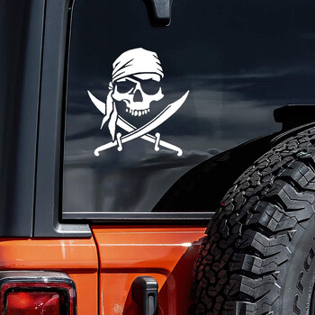 22031# Pirate Decals 4 Pack Skull and Swords, Pirate Ship, Pirate Compass Αυτοκόλλητο αυτοκινήτου Αδιάβροχο αξεσουάρ αυτοκινήτου βινυλίου