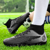 Profesionāli unisex futbola apavi tapas ar gariem tapas potītes futbola zābaki āra zābaki futbola apavi ES izmērs 33-46 Futsal apavi