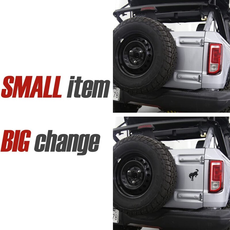 3D emblēmu uzlīmes Uzlīmes Vinila aizmugurējā emblēma, melna ABS bagāžas nodalījuma durvis, saderīgas ar Ford Bronco sporta piederumiem 2020 2021 2022 2023