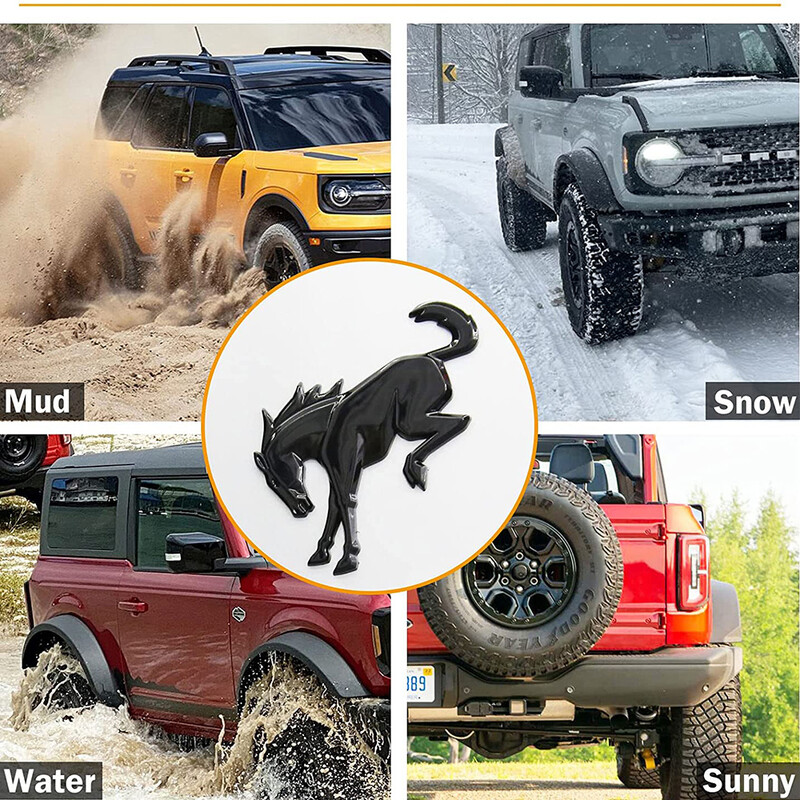 3D emblēmu uzlīmes Uzlīmes Vinila aizmugurējā emblēma, melna ABS bagāžas nodalījuma durvis, saderīgas ar Ford Bronco sporta piederumiem 2020 2021 2022 2023