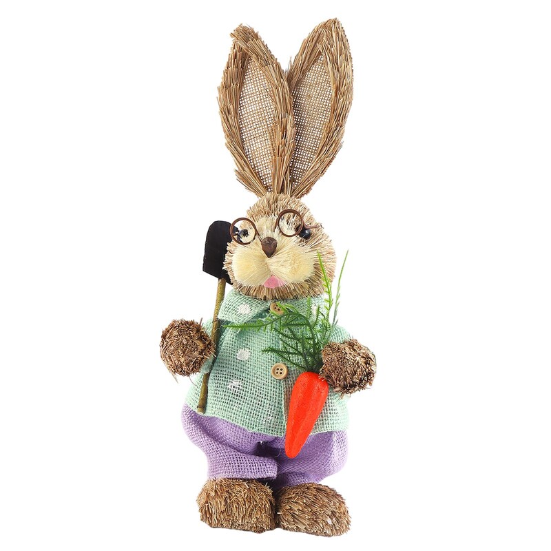 Figurica zeca Uskrsni dar Slatka skulptura zeca Statua životinje Vrtni ukras za vanjsko dvorište Spavaća soba Balkon