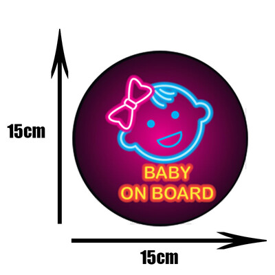 LYKX Baby on Board PVC automašīnu uzlīmes Tuning karikatūra logu PVC uzlīmes Automašīnu dekorēšana personalizēta bumbas ornaments