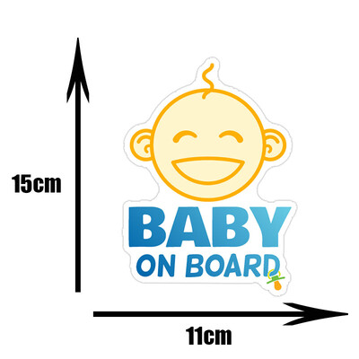 LYKX Baby on Board PVC automašīnu uzlīmes Tuning karikatūra logu PVC uzlīmes Automašīnu dekorēšana personalizēta bumbas ornaments