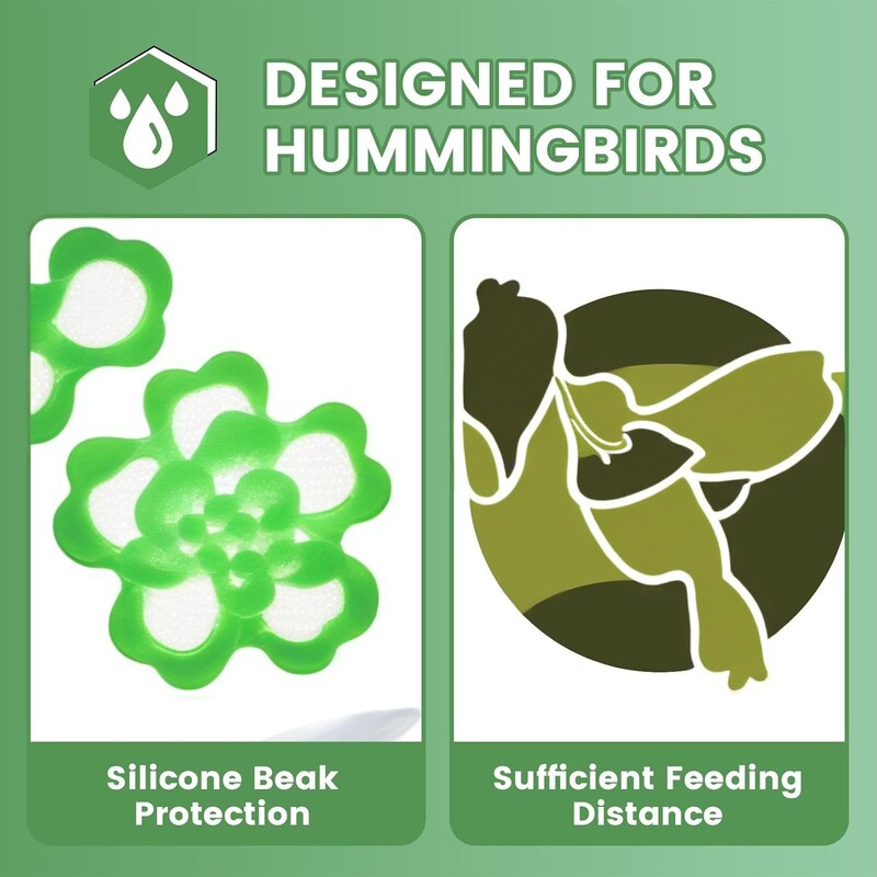 Kolibri ūdens padevēji ārā karājas, dekorēti ar ūdens snīpi Putnu ūdens dozators sēņu formas ūdens padevējs ārpusē