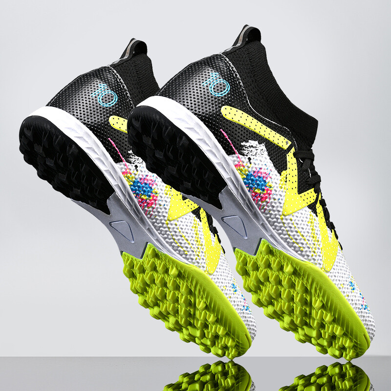 Profesionāli futbola apavi TF lauztiem nagiem pusaudžiem Izturīga izskata augstceltnes treniņu apavi pieaugušajiem āra Neslīdoši futbola apavi