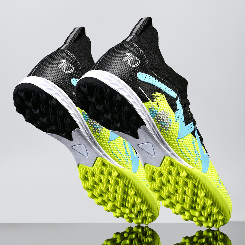 Profesionāli futbola apavi TF lauztiem nagiem pusaudžiem Izturīga izskata augstceltnes treniņu apavi pieaugušajiem āra Neslīdoši futbola apavi