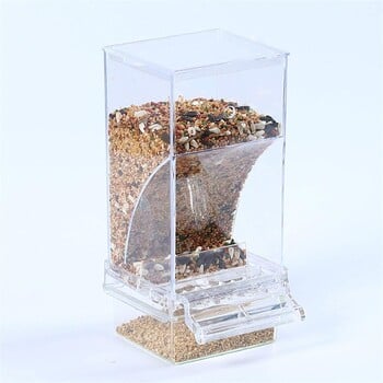 No Mess Bird Feeders Automatic Parrot Feeder Drinker Ακρυλικό δοχείο τροφής για σπόρους Αξεσουάρ κλουβιού για μικρούς και μεσαίους παπαγάλους