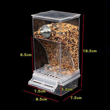 No Mess Bird Feeders Automatic Parrot Feeder Drinker Ακρυλικό δοχείο τροφής για σπόρους Αξεσουάρ κλουβιού για μικρούς και μεσαίους παπαγάλους