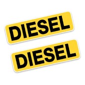 HungMieh 2 X Reminder Diesel Fuel Only Αυτοκόλλητα Αυτοκινήτου Αστεία Αυτοκόλλητα βινυλίου για Auto Motorcycle Home Wall Outdoor 7 Years Last No Fade