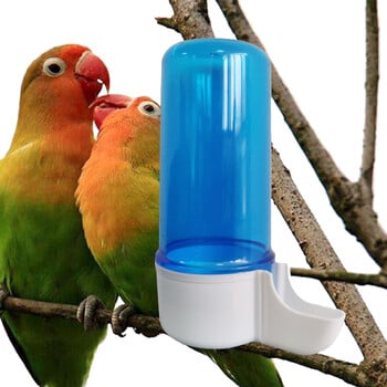 Ημιαυτόματο Parrot Drinker Parrot Feeding Box Birdcage Drinker Transparent Blue Parrot Bird Cage Waterer 120ml 1 τεμ.