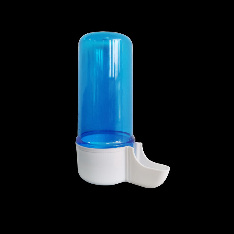 Daļēji automātisks papagaiļu dzērājs papagaiļu barošanas kaste putnu būrī dzirksts caurspīdīgs zils papagaiļu putnu būris dzirdinātājs 120ml 1 gab.