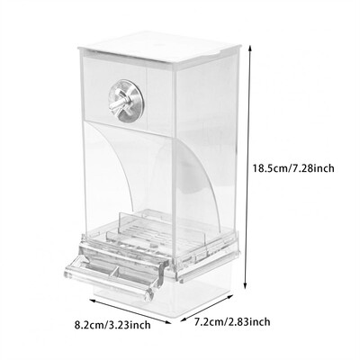 Netīra putnu barotava Automātiskā papagaiļu barotava dzērāja akrila sēklu barības tvertnes būra piederumi maziem un vidējiem papagaiļiem