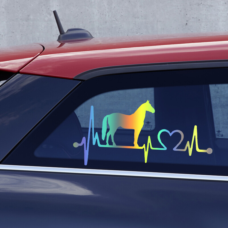 24x12cm Horse Heartbeat Lifeline Vinilna naljepnica Automobilska naljepnica Vodootporni automobilski ukrasi na stražnjem prozoru karoserije automobila Laptop #S60371