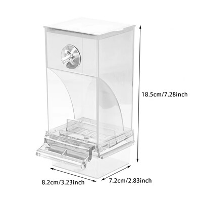 Netīra putnu barotava Automātiskā papagaiļu barotava dzērāja akrila sēklu barības tvertnes būra piederumi maziem un vidējiem papagaiļiem