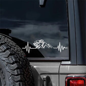 Reflecitve Heartbeat Off Road Mountain Climb Graphics Auto uzlīme Vinila Decor Decal 4x4 Truck Auto Vējstikla bufera apdare