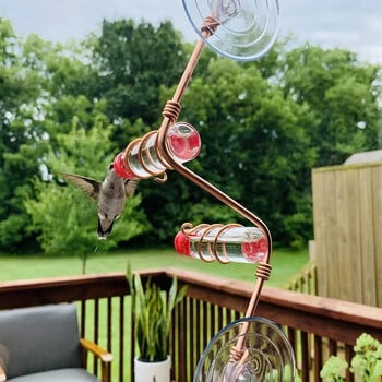 Βεντούζα παραθύρου Hummingbird Feeder Bird Supplies Τροφοδότες νερού Creative Feeder Bird Feeding Glass Yard Garden αξεσουάρ