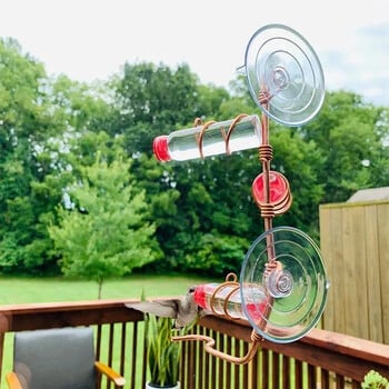 Βεντούζα παραθύρου Hummingbird Feeder Bird Supplies Τροφοδότες νερού Creative Feeder Bird Feeding Glass Yard Garden αξεσουάρ