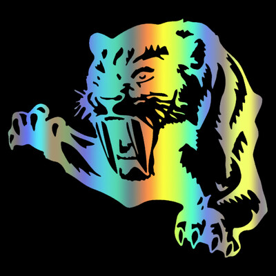 LYKX dažādu izmēru mežonīgā tīģera automašīnas uzlīme Tiger ūdensizturīga noņemama vinila uzlīme Pašlīmējošas automašīnas neredzamā vāka uzlīmes