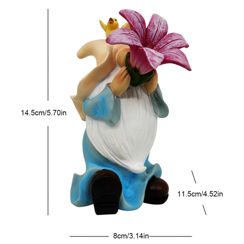 Karikatūras rūķu dārza dekori Radošie rūķi ar saules enerģiju darbināmām gaismas figūriņām Dārza rūķu rotājumi Dārza rūķu statujas