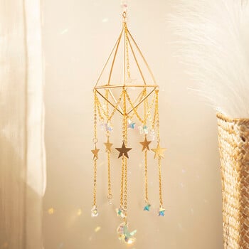 Suncatcher Sun and Moon Rainbow Crystal Sun Catcher Παράθυρο κρεμαστό ντεκόρ Suncatcher Crystal Διακοσμητικά κήπου σπιτιού Δώρο εξωτερικού χώρου