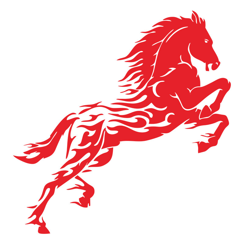 G124 19.5X20CM naljepnica za automobil Zgodni konj Vodootporna vinilna naljepnica Dodaci za automobil Pegatinas Para Coche DIY Dizajn automobila