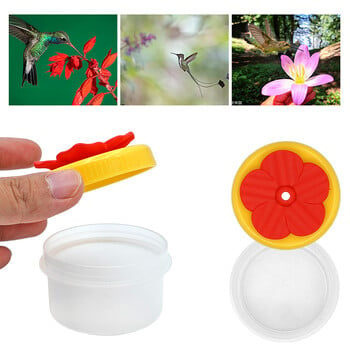 Handheld Hummingbird Food Dispenser Mini Plastics Bird Feeder Gardening Flying Animal Drinker με σετ τροφοδοσίας βεντούζας