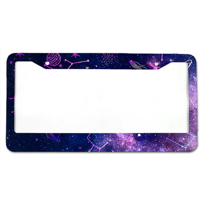 Zvaigžņotās debess raksts Amerikas standarta alumīnija sakausējuma automašīnu numura zīmes vāciņš Automašīnas piederumi, ūdensnecaurlaidīgs numura zīmes vāks