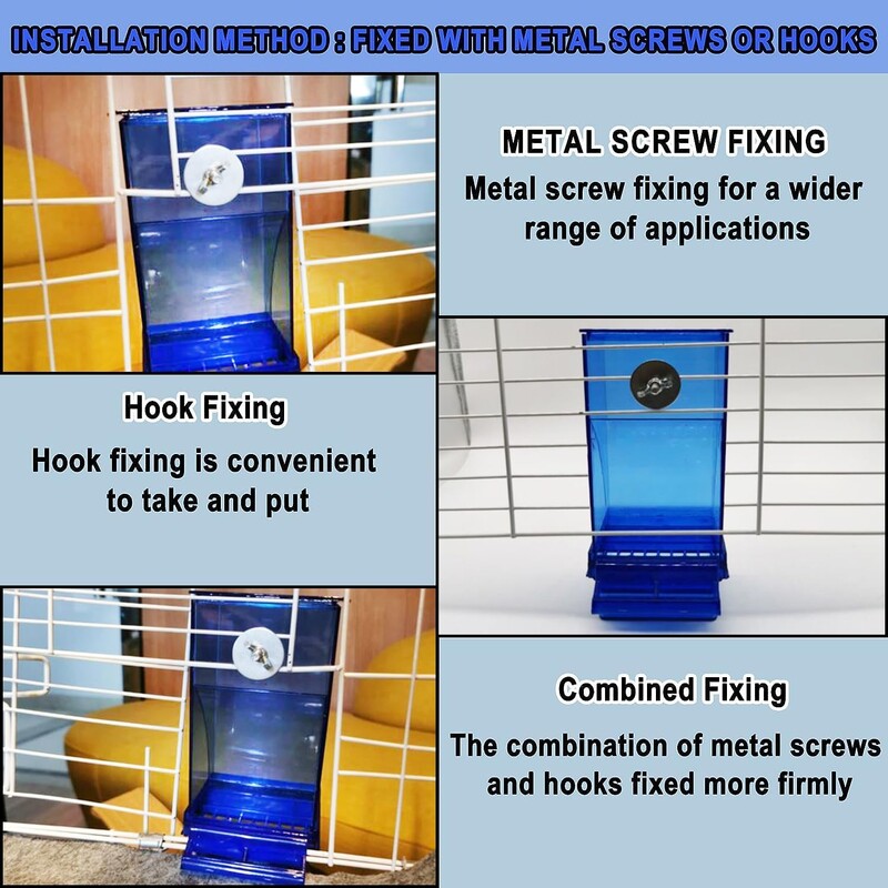 Αυτόματη τροφοδοσία πουλιών Pet Birds Αξεσουάρ κλουβιού τροφοδοσίας Βολικό και εύκολο στη χρήση για Parrot Cockatoo Canary Love Bird