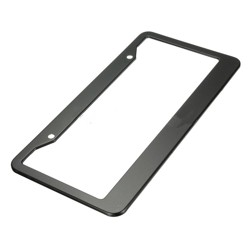 Nerūsējošā tērauda universālā numura zīmes rāmis tērauda metāla automašīnas numura zīmes rāmja etiķetes vāks visām Amerikas Kanādas numura zīmēm